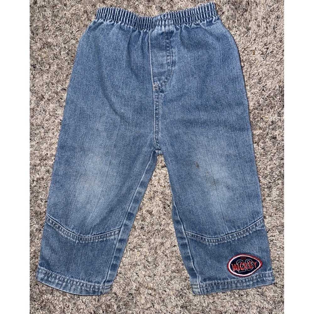 Vintage Boys Mickey Jeans - Baby/Toddler 18Months‎ Disney Baby
